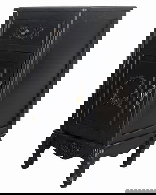 Noptiera  din lemn masiv negru