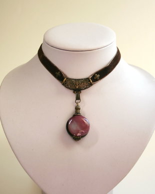 Colier choker cu agată 3