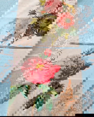 2 fete de perna decorative trandafiri