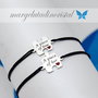 Set bratari personalizate - Puzzle / A piece of him / A piece of her Argint 925/