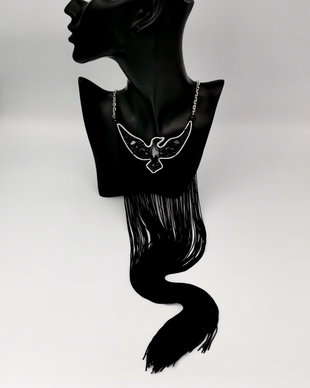 Colier - Black Stilysh Bird