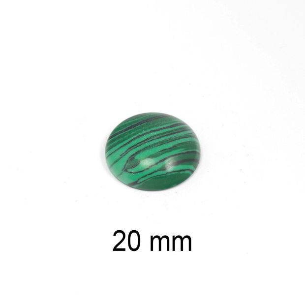 Cabochon malachit sintetic, 20 mm, A48  M12