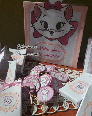 Set papetarie botez tematic Pisicuta Marie