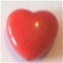 Margele plastice inima rosu deschis 14 mm