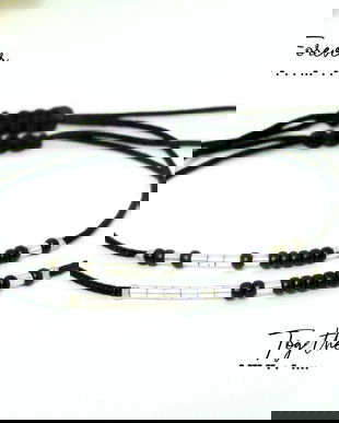 Set bratari minimaliste " Together - Forever " - cod morse / Bratari personalizate