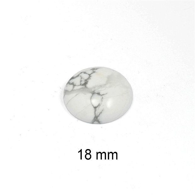 Cabochon Howlite sintetic, 18 mm, A53