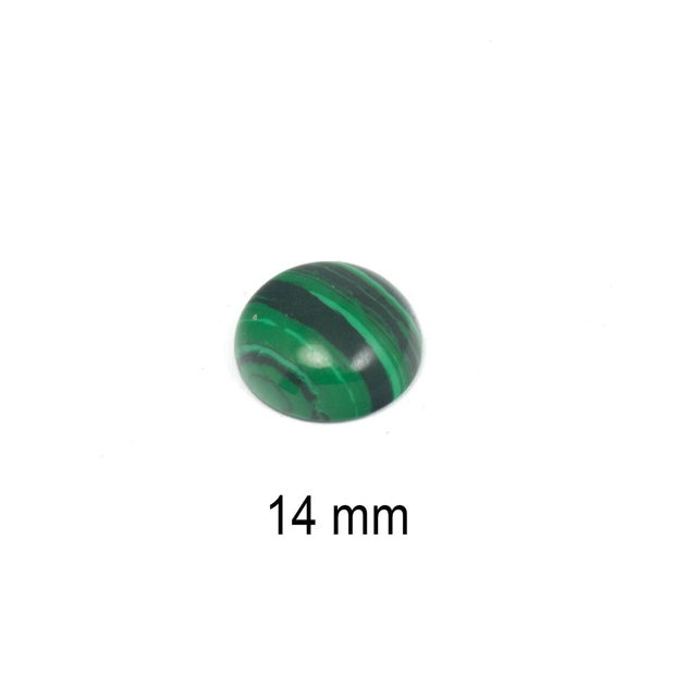 Cabochon malachit sintetic, 14 mm, A54
