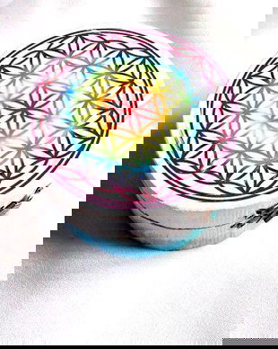 Cutie din lemn cu floarea vietii 37838