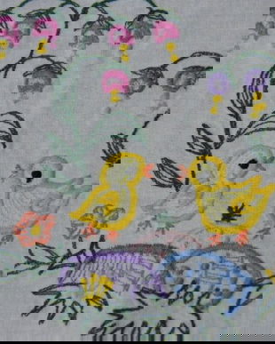 Mileu brodat Paste  58/28 cm