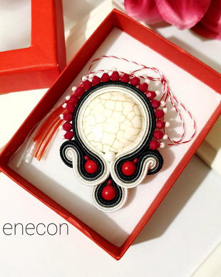 Brosa-martisor soutache, Brosa magnezit