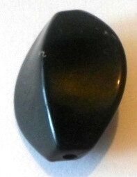 Margele plastice cilindrice oval cu 4 fete negru