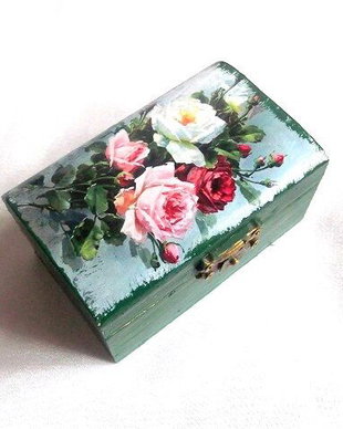 Cutie din lemn decorata 38271
