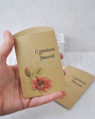 Set 25 pungute kraft pentru martisoare