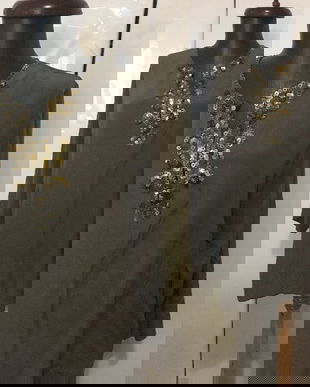 JANE LAMERTON TUNICA MATASE NATURALA BRODATA MANUAL PAIETE