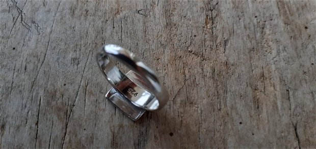 Baza inel argint 925 rodiat, platou 10-11 mm