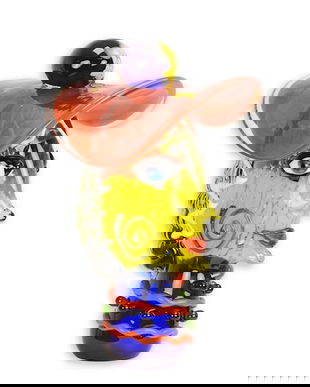 Cap de femeie abstracta din sticla de Murano