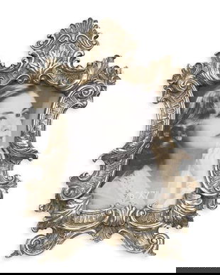 Rama foto argintie din rasini