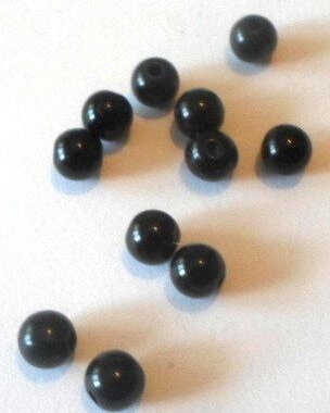 Margele plastice negru 6 mm
