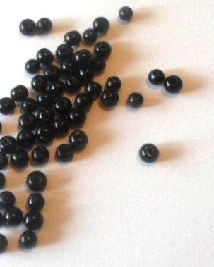 Margele plastice negru 4 mm
