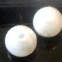Margele plastice alb lucios 10 mm