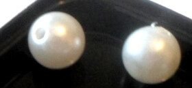 Margele plastice alb lucios 8 mm