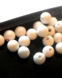 Margele plastice alb 3,5 mm
