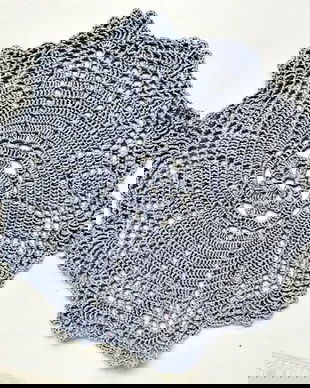 mileu gri dantela crosetata manual