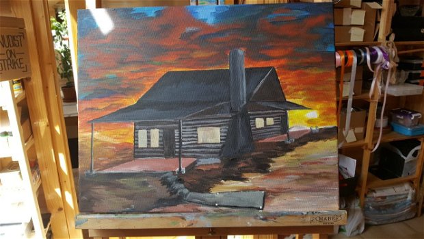 Casa din vis pictura pe panza