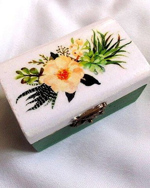 Cutie din lemn decorata 38275