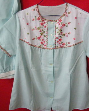 Nou-pijama cu broderie