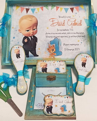 Tava personalizata mot, cu tema Baby Boss