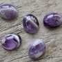 Cabochon ametist, 10x8 mm