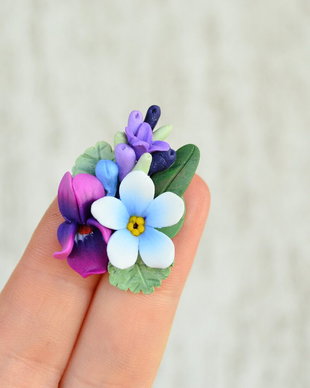 Nu ma uita, toporas mov si lavanda-  brosa tablou