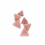 Cercei triunghi asimetrici roz nude