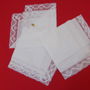 Nou-set 2 batiste cu dantela