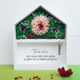 Cuier casuta decorat cu licheni stabilizati personalizat cu text