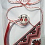 Brosa martisor cabochon sticla 14mm motive traditionale model 6
