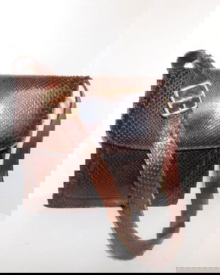 Poseta  spectaculoasa vintage , piele sarpe  deosebita ,