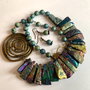 ANOTHER SECRET ISLAND-agate electroplacate,agate druzy,bronz