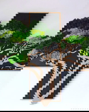 Tablou verde din 3 piese