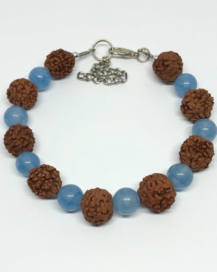 Bratara angelit si rudraksha