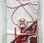 Brosa martisor cabochon sticla 14mm motive traditionale model 3