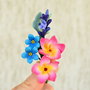 Plumeria, lavanda si nu ma uita- brosa buchet