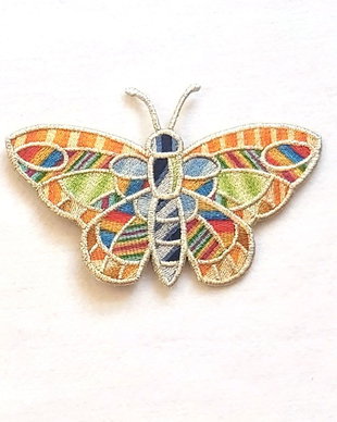 Fluture multicolor stained glass