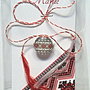 Brosa martisor cabochon sticla 14mm motive traditionale model 4