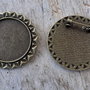 Baza brosa bronz, interior 30 mm