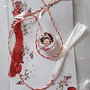 Brosa martisor cabochon sticla 14mm fetita
