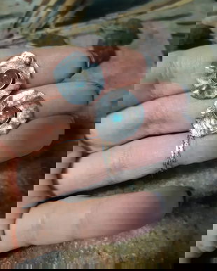Cercei cu tija din argint reticulat, partial oxidat si cabochoane de labradorit