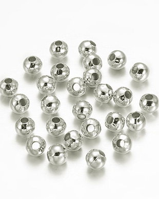 (10buc) Distantiere sfere 3mm argintii  SALAK-T 125