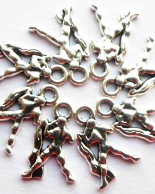Charm figurina zodiac Varsator argintiu